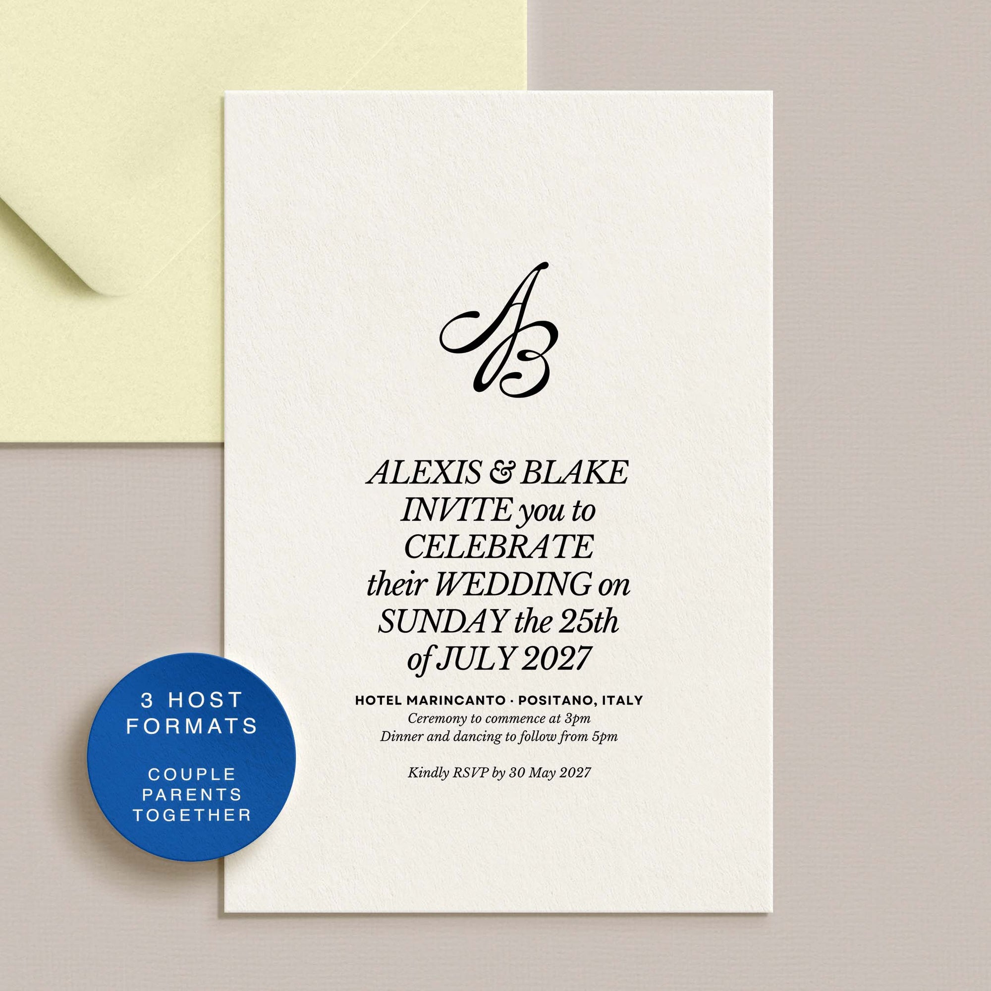 Matching Invitation Suite | Amalfi