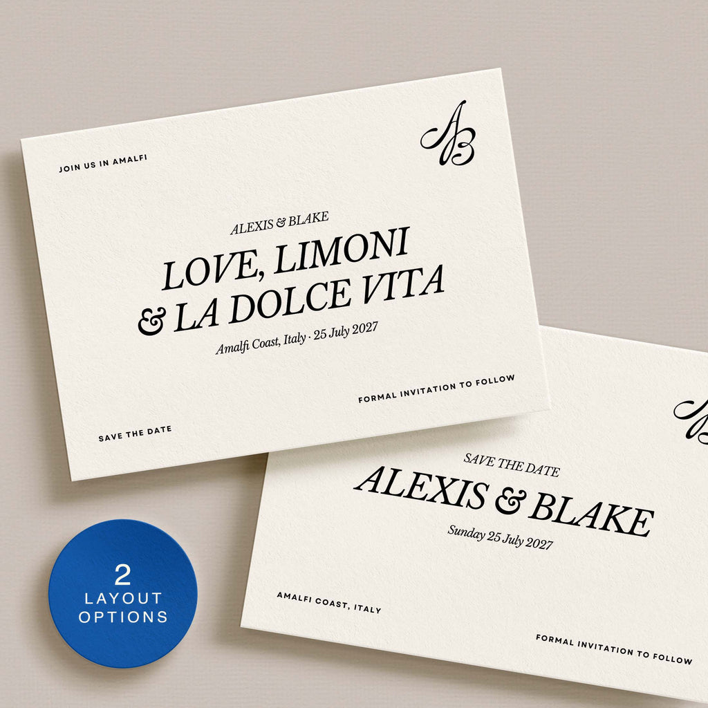Matching Invitation Suite | Amalfi