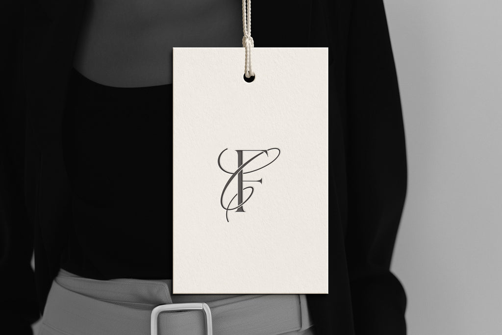 CF Reverie monogram on debossed hang tag