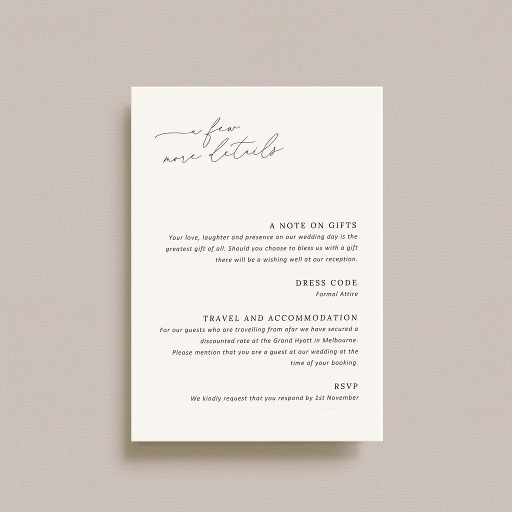 Matching Invitation Suite | Classic