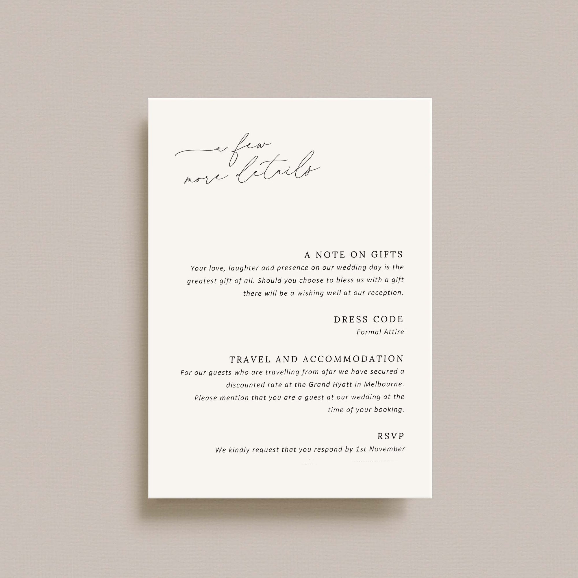 Matching Invitation Suite | Classic