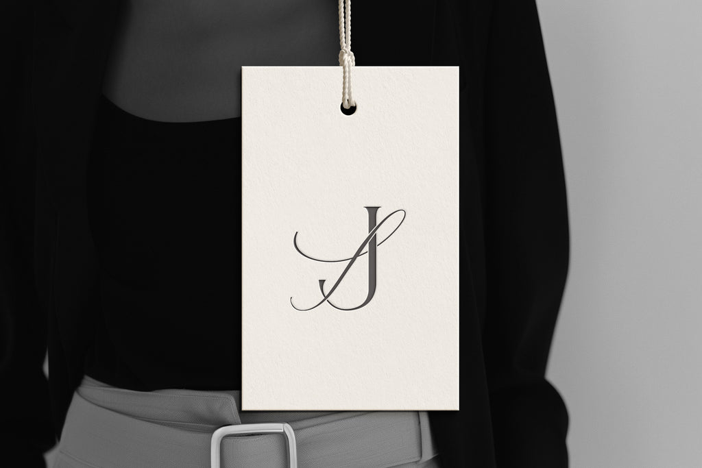 IJ Reverie monogram on debossed hang tag