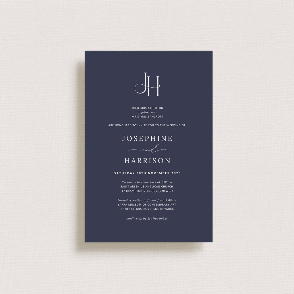 Monogram Wedding Invitation