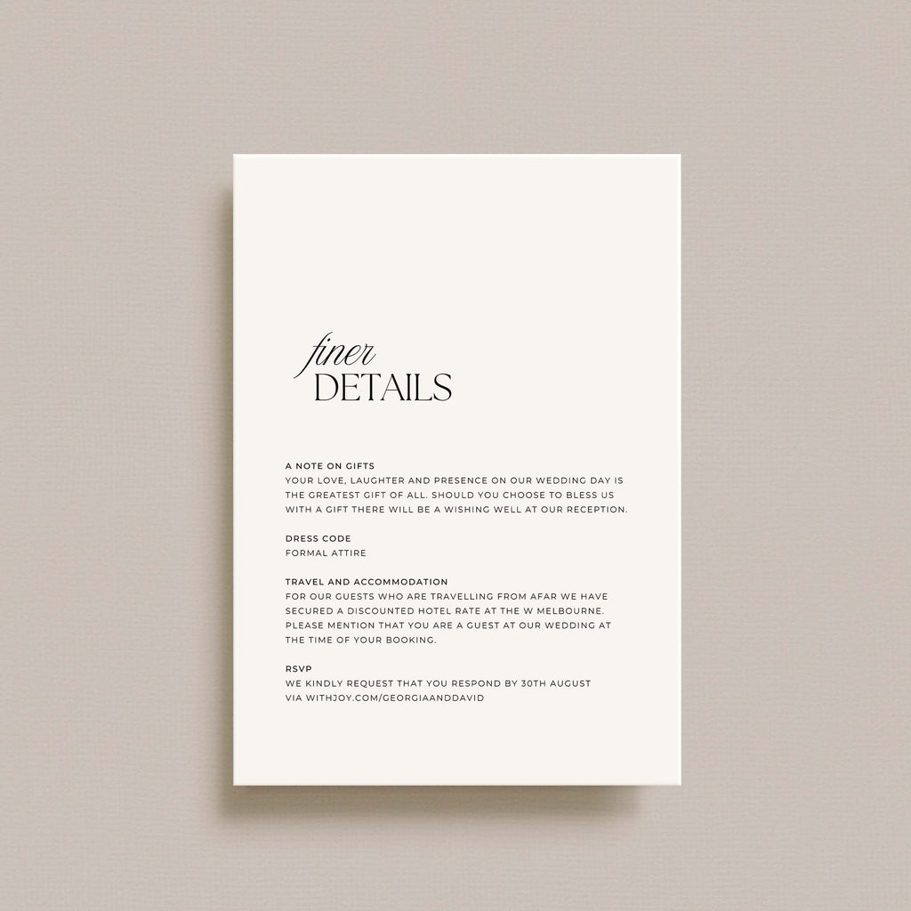 Matching Invitation Suite | Reverie