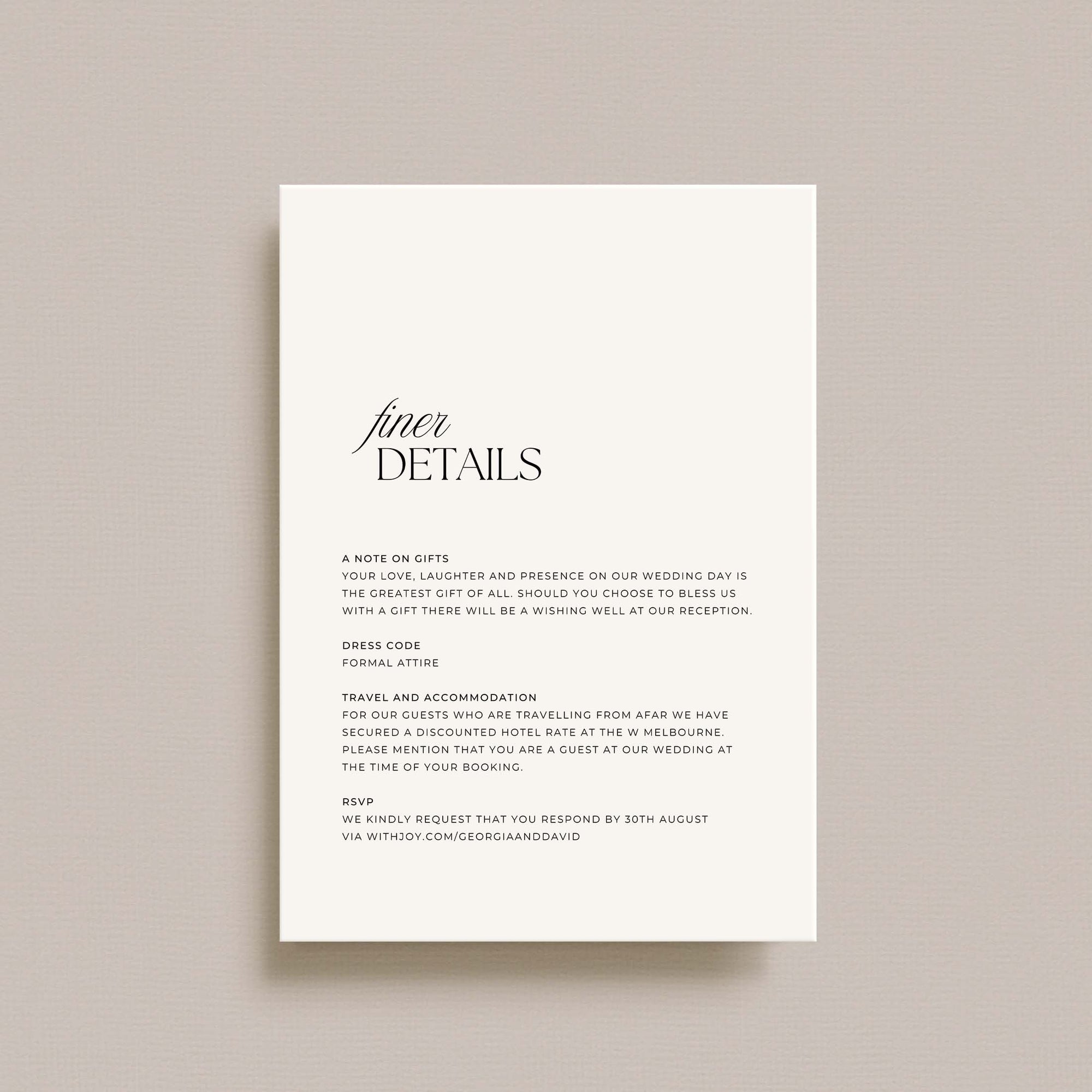 Matching Invitation Suite | Reverie