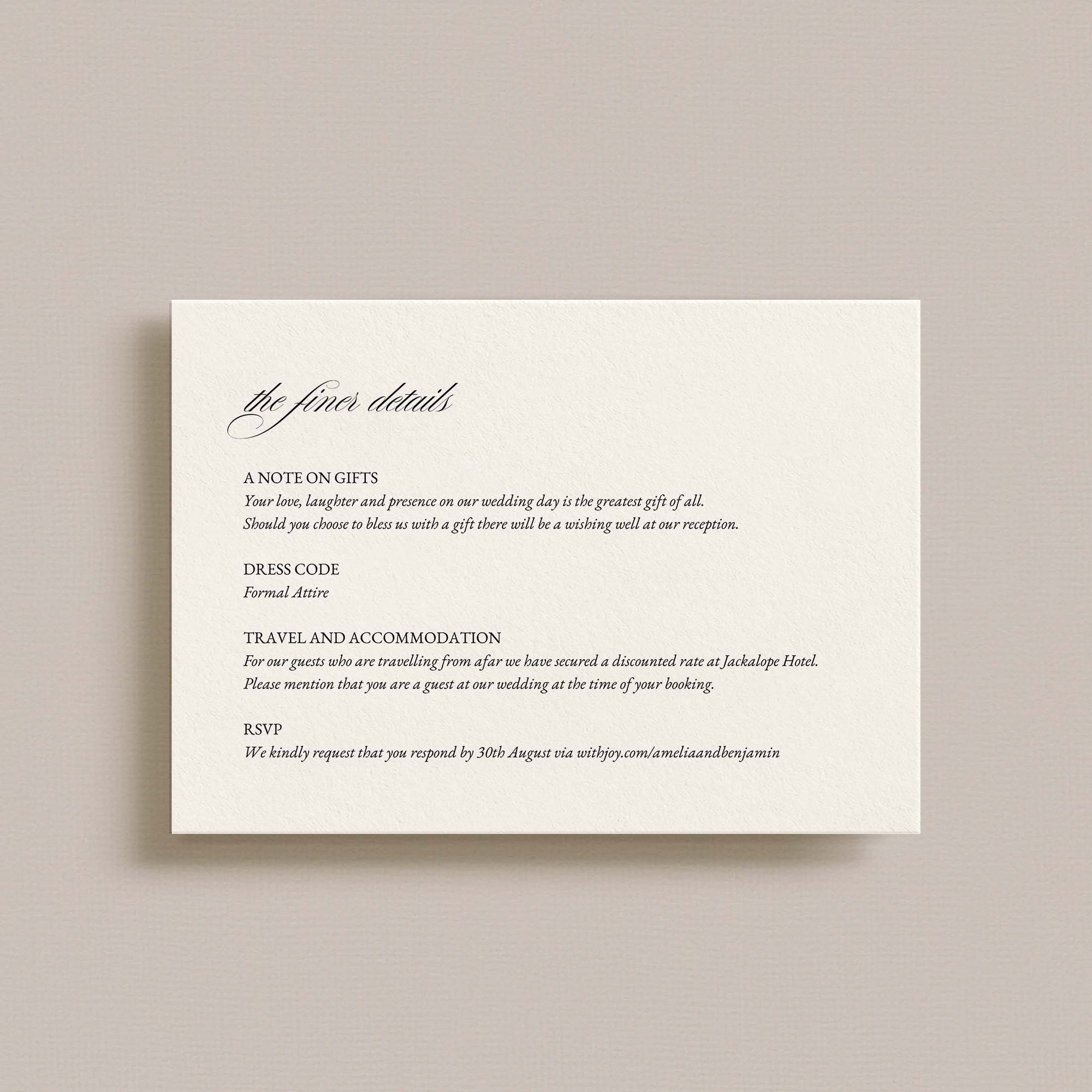 Matching Invitation Suite | Valencia